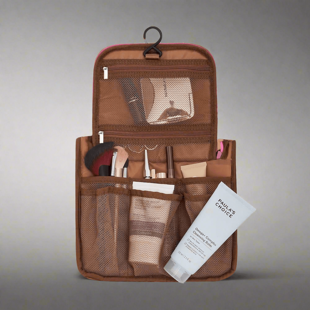 Bon Voyage Travel Toiletry Bag -- Black Gingham