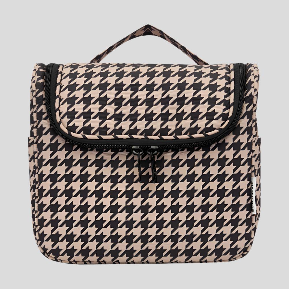 Bon Voyage Travel Toiletry Bag -- Black Houndstooth