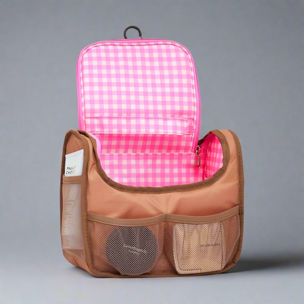 Bon Voyage Travel Toiletry Bag -- Black Houndstooth